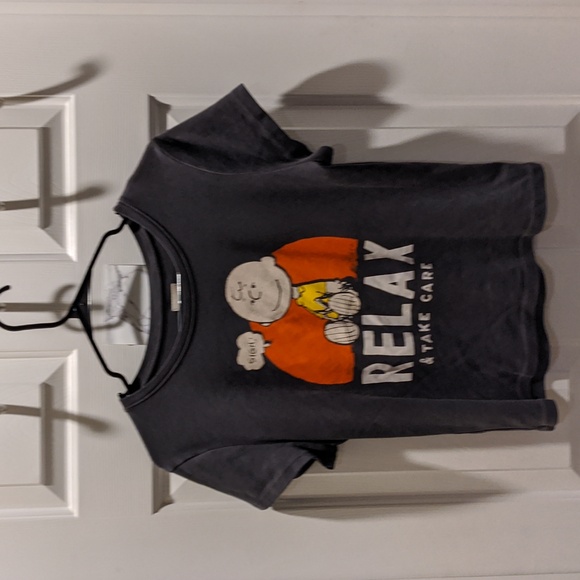 People Of Leisure Tops - Peanuts Charlie Brown Tee Women's XL NWOT Soft Gray Relax Graphic T-shirt